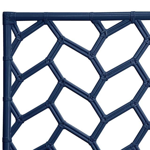 David Francis Silas Headboard Queen - Navy For Sale - Image 4 of 6