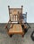 French Early 20th Century Antique Rocking Chair Wood Spindle For Sale - Image 3 of 10