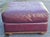 Late 20th Century Late 20th Century Robinson and Robinson Furniture Rustic Top Grain Leather Burgundy Ottoman For Sale - Image 5 of 7