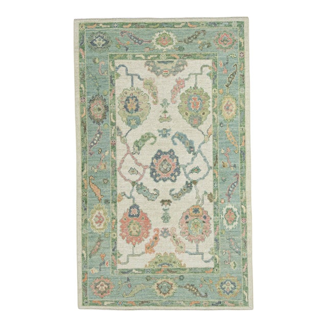 Turkish Oushak Rug 4'11" x 7'2" #20284 For Sale