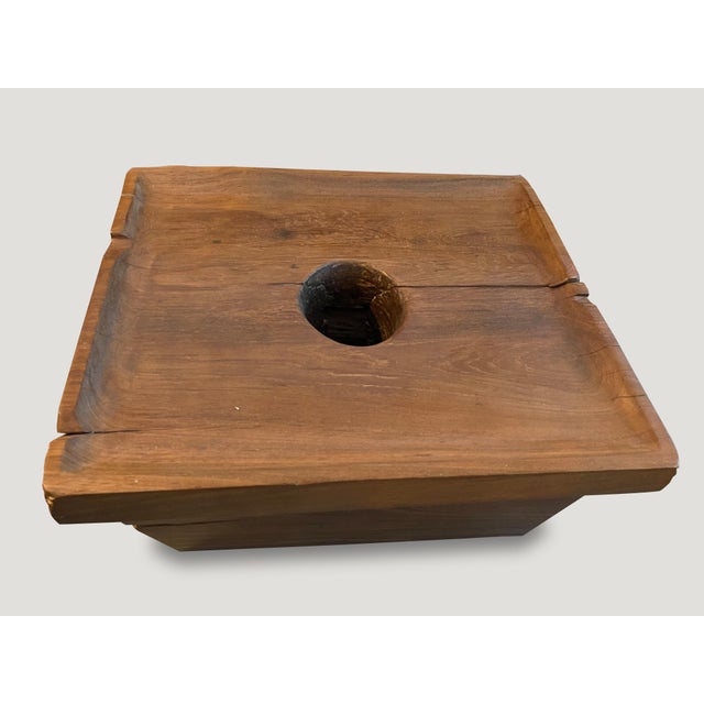 Contemporary Andrianna Shamaris Natural Teak Wood Coffee Table For Sale - Image 3 of 6