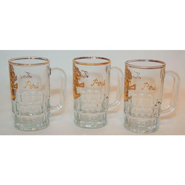 Vintage Artesania Tabuisa Mugs Set of 3 With Tumi Peruvian God Design For Sale - Image 9 of 13