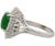 2000 - 2009 1.73 Carat Jadeite Jade Fei Cui & Diamond Halo Platinum Ballerina Filigree Ring Size 6.5 For Sale - Image 5 of 8