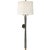 Thomas O'Brien for Visual Comfort Signature Edie Baluster Sconce in Bronze and Hand-Rubbed Antique Brass with Linen Shade For Sale