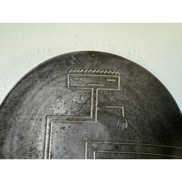 Stunning Vintage Native American Navaho wall art pottery plate by Sherman Cave Creek. C,1980's. We love adding these one...