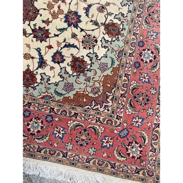 Vintage Fine Tabriz Rug For Sale - Image 3 of 18