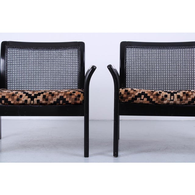 Black Wicker Lounge Chairs from Arne Norrel, 1970s, Set of 2 For Sale - Image 9 of 18