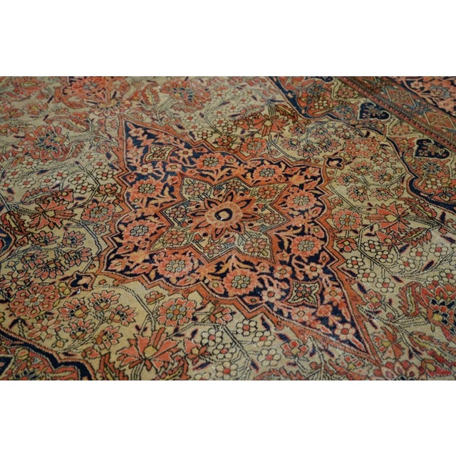Antique Mohtasham Kashan Rug 4'6'' X 6'6'' For Sale - Image 9 of 10