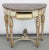 19th Century Louis XVI Style Painted and Parcel-Gilt-Demi-Lune Console Table For Sale - Image 4 of 7