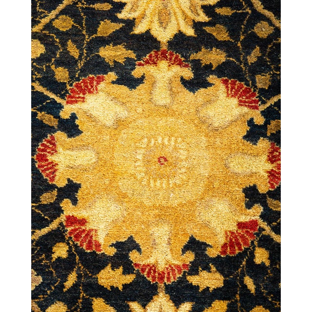 Traditional Mogul, One-of-a-Kind Hand-Knotted Area Rug in Black, 6' 2" x 8' 10" For Sale - Image 3 of 8