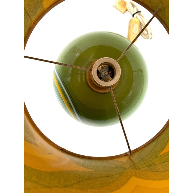 Space Age Green Ceramic Table Lamp, Italy 1960s For Sale - Image 14 of 15