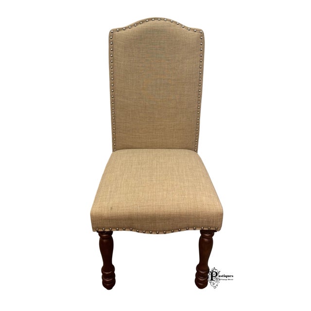 Vintage Traditional Farmhouse Style Upholstered Dining Chairs - Set of 4 For Sale - Image 4 of 12