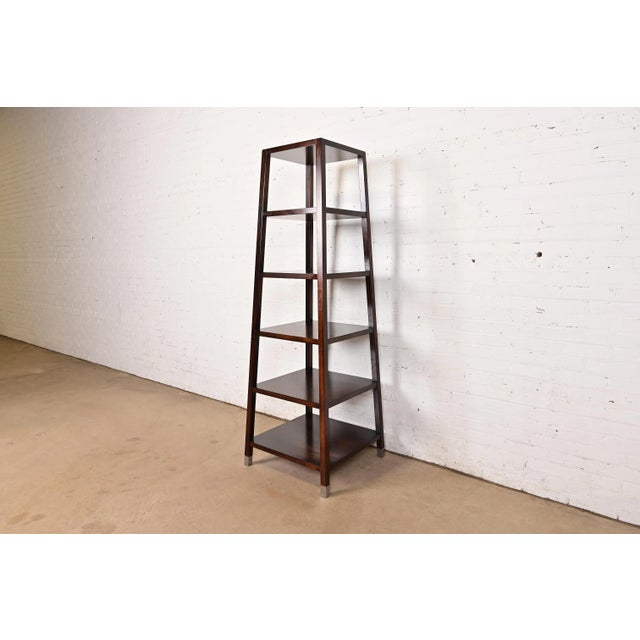 Baker Furniture Modern Mahogany Etagere For Sale - Image 10 of 10