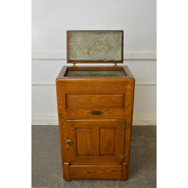 Antique Oak Ice Box by Belding Hall Co. Chairish