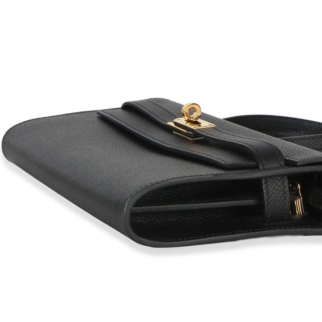 Black Epsom Kelly To Go Wallet GHW For Sale In New York - Image 6 of 9
