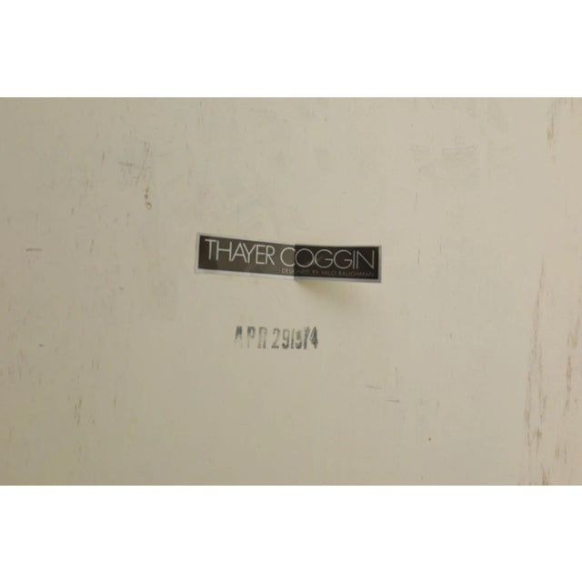 Mid 20th Century Milo Baughman White Lacquer Parsons Dining Table For Sale - Image 5 of 10