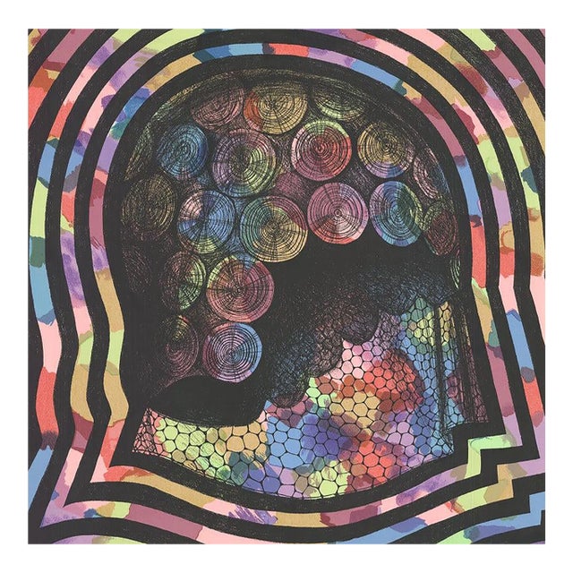 1985 Art Van der Lay 'Bubble Echo' Multicolor USA Serigraph For Sale