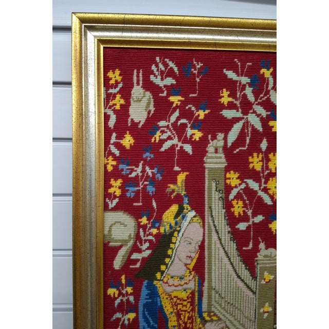 Rosemary Pipkin Jackson (American 20th Century), Excerpt From Unicorn Tapestry #3, 16th Century, Needlework, Framed For Sale - Image 9 of 11