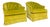 Vintage Mid Century Drexel Heritage Chartreuse Velvet Swivel Chairs - a Pair For Sale
