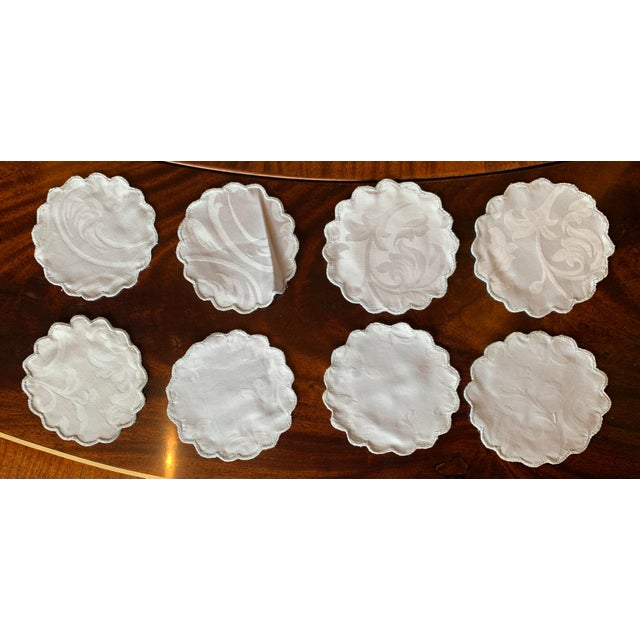 3 Piece Vintage Damask Dinner Placemat Setting, Set of 8- 24 Pieces For Sale - Image 4 of 9