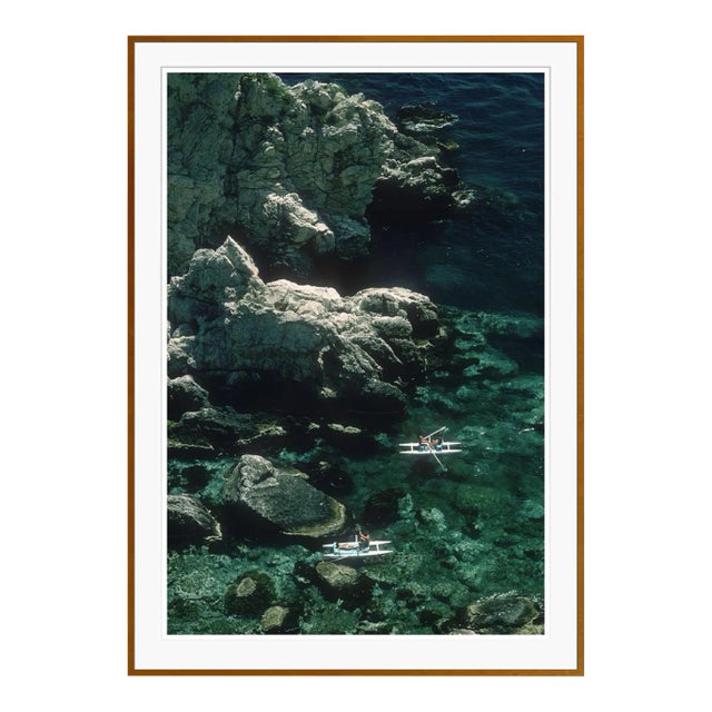 Rowing Off Sicily 1975 by Slim Aarons Framed C-Print For Sale