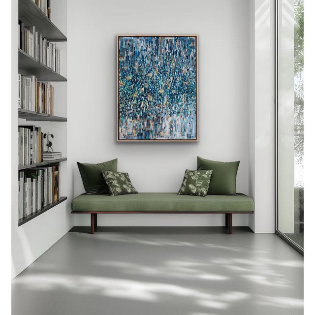 Large Abstract Acrylic Painting Titled Marathon For Sale - Image 4 of 8