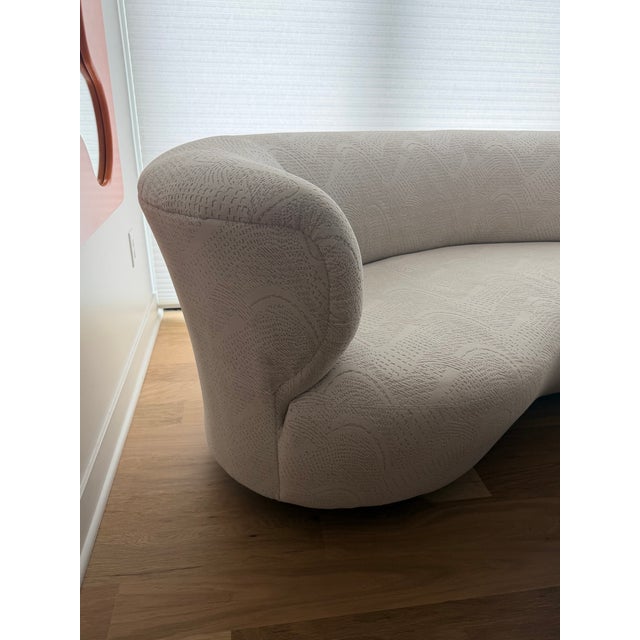 Mid-Century Modern Kagan Style Cloud Sofa & Ottoman For Sale - Image 3 of 3