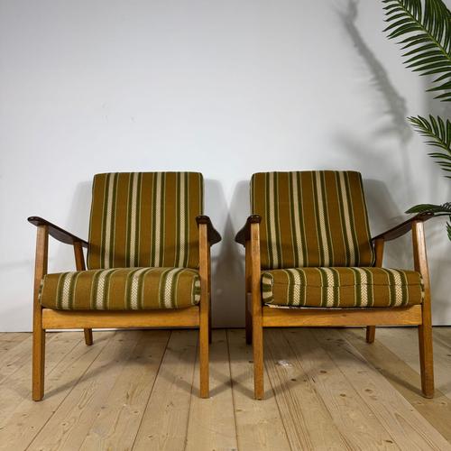 Pair of Mid-Century Modern Danish Teak Armchairs – 1960