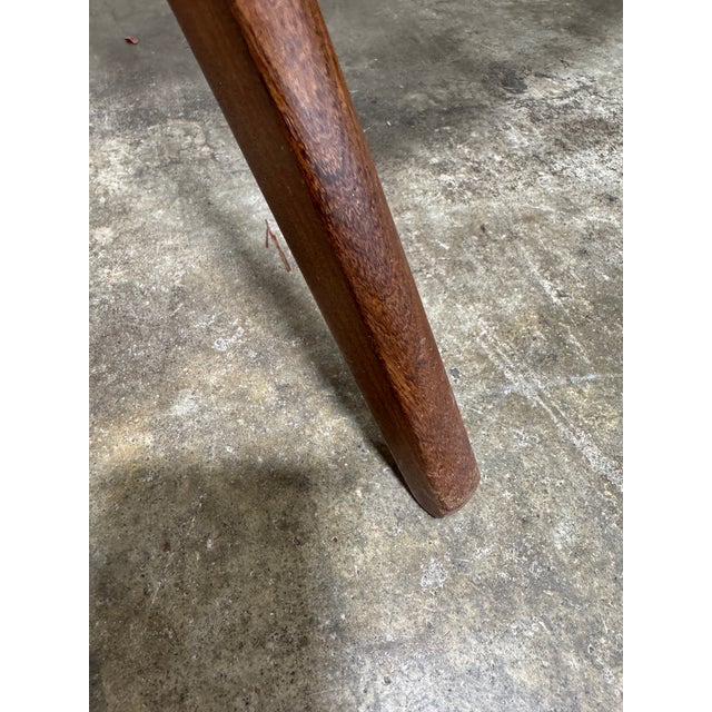 Danish Mini Mid Century Teak Glass Top Console Night Table Vanity For Sale - Image 9 of 9