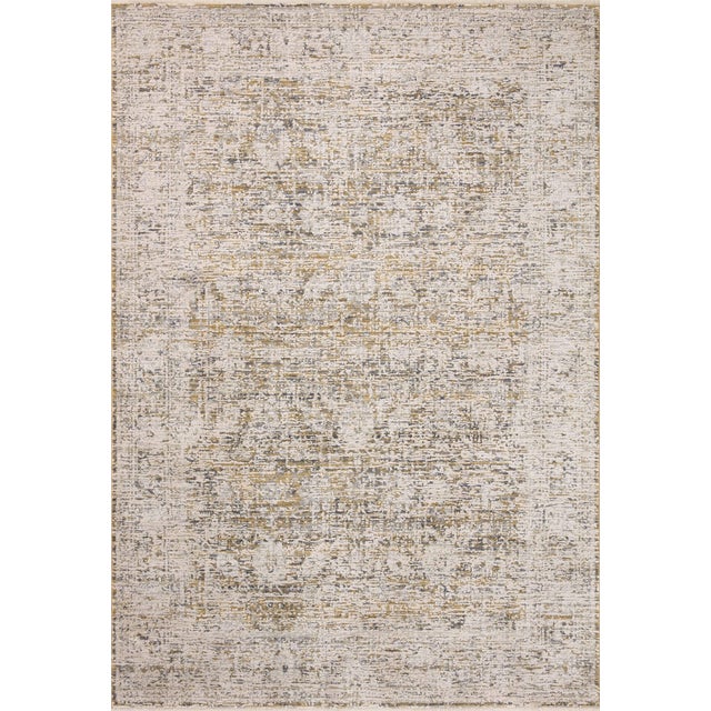 Amber Lewis x Loloi Alie Gold / Beige 9'-6" x 13'-1" Area Rug For Sale