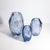 Modern Hand Blown Murano Faceted Barrel Vase in Aquamarine Set of 3 For Sale - Image 3 of 12