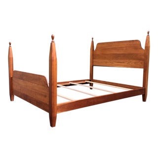 Solid Cherry Handcrafted Queen Bed For Sale