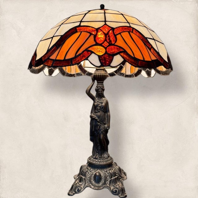 Tiffany Style Lamp from Honsel Leuchten, 1930 For Sale - Image 6 of 9