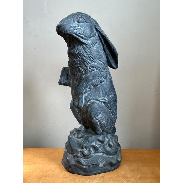 Vintage Cast Ecoplaster Rabbit Sculpture For Sale - Image 13 of 15