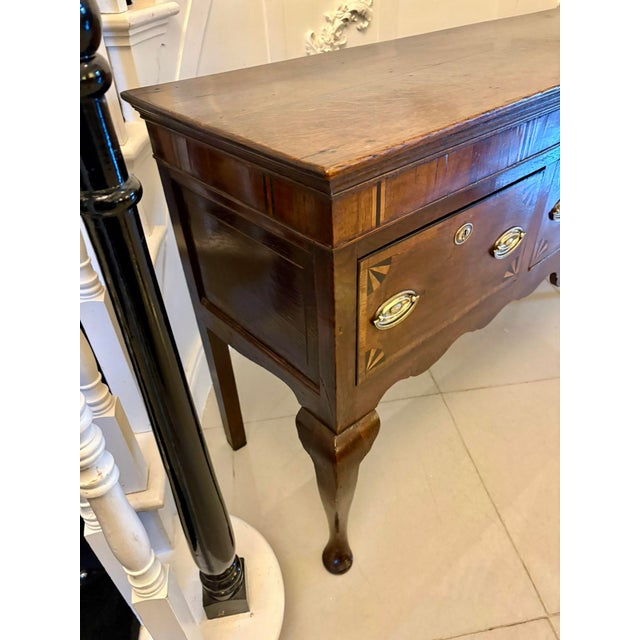 Antique George III Dresser in Oak and Mahogany, 1780 For Sale - Image 9 of 17