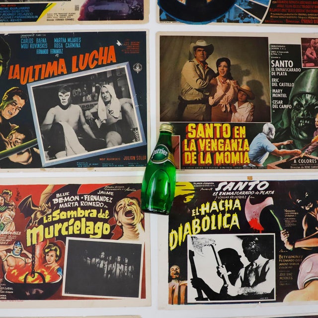 1950s 1950s Fantastic Collection of 8 Original and Rare Mexican Wrestling Movie Posters For Sale - Image 5 of 10