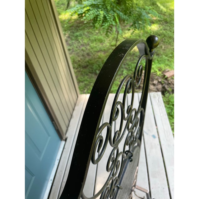 English Vintage Wrought Iron Framed Dinner Gong For Sale - Image 3 of 7