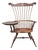 Late 20th Century Windsor Style Desk Fan Back Writing Arm High Back Chair Bench Made Ohio For Sale