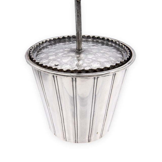 Attilio Codognato Signed 800 Silver & Red Coral Holly Tree Objet D'Art, Ca. 1990 For Sale - Image 4 of 7