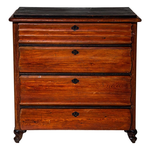 Antique Louis Philippe Commode in Red, 1800s For Sale