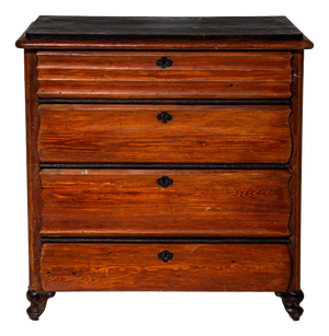 Antique Louis Philippe Commode in Red, 1800s