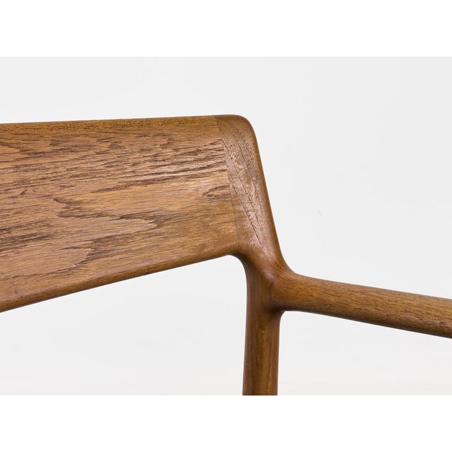 Wood Danish Teak and Leather Armchair by J. Nørgaard for Nørgaards Møbelfabrik, 1960s For Sale - Image 7 of 18