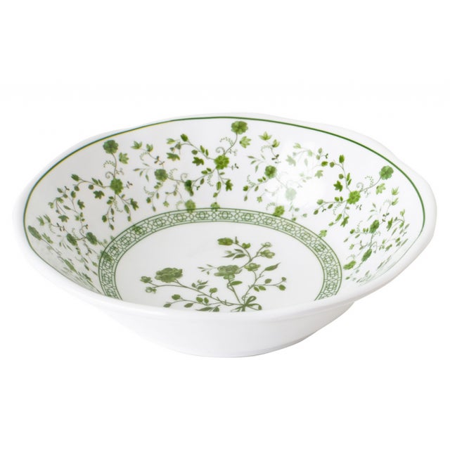 Traditional Spring Green Melamine Soup/Cereal Bowls, Set of 4 For Sale - Image 3 of 3