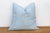1990s Powder Blue Jaipur Blockprint Linen Pillow Cover For Sale - Image 5 of 7