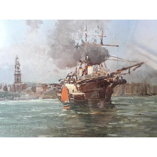 Eduardo de Martino, Seascape, 1800s, Oil on Board, Framed For Sale - Image 3 of 7