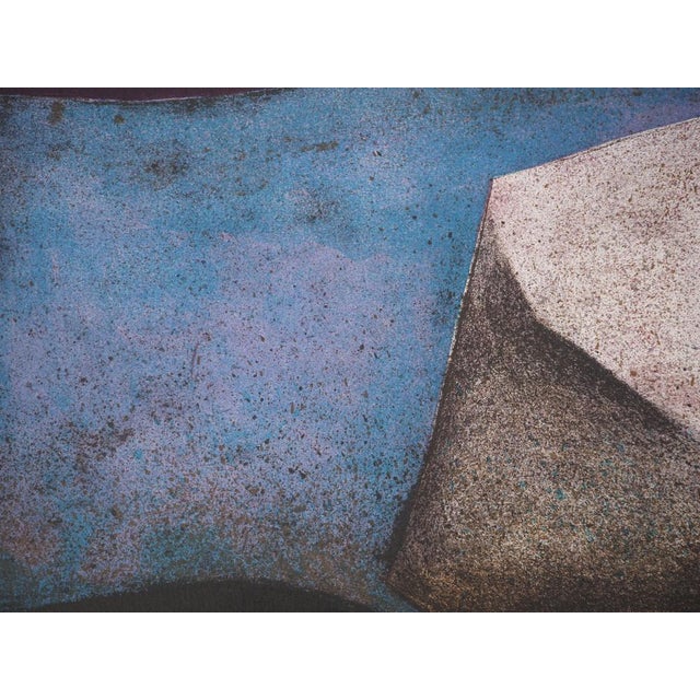 Claude Gaveau, Still Life with Blue Vase, Lithograph For Sale - Image 6 of 8