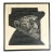 Vintage Black and White Framed Woodcut of Sigmund Freud For Sale
