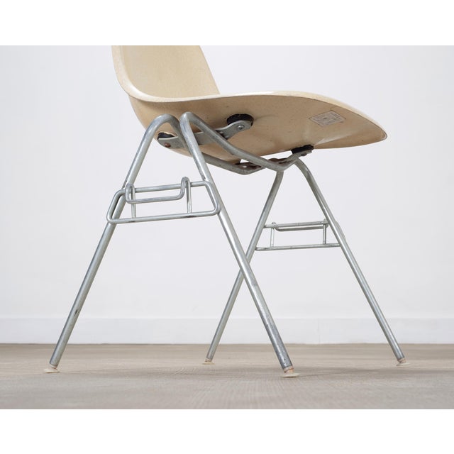 Set of Four Herman Miller DSS Mid-Century Fiberglass Side Chairs For Sale - Image 9 of 18