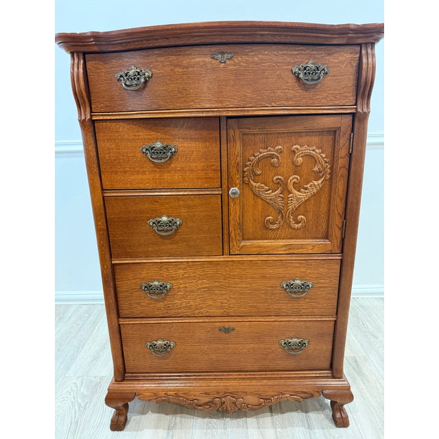 Victorian 1980s Lexington Furniture Victorian Sampler Tall Dresser For Sale - Image 3 of 11