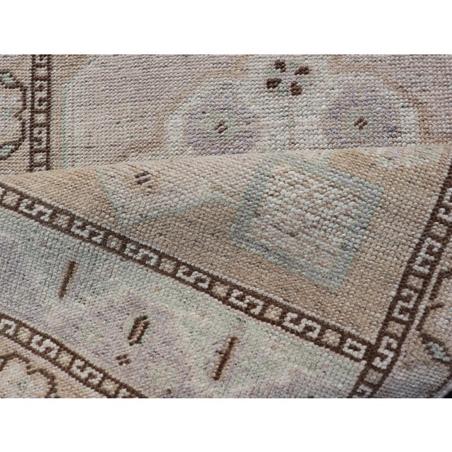 Brown Vintage Turkish Oushak Rug With Medallion Design 1'9 X 3'7 For Sale - Image 8 of 8